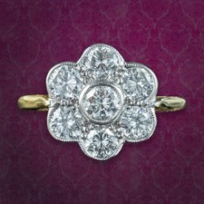 Edwardian Style Diamond Daisy