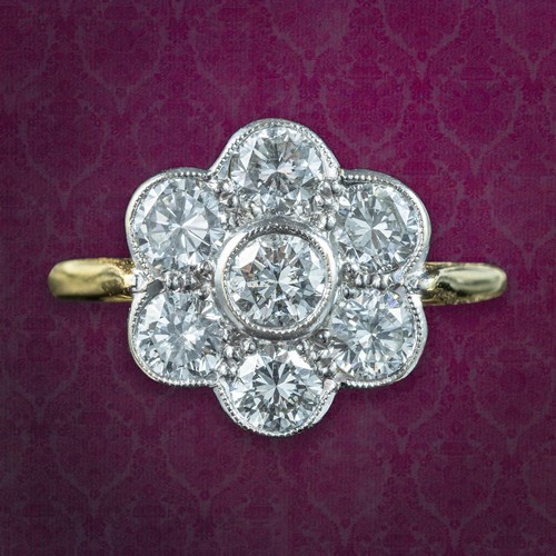 Edwardian style diamond daisy - style,