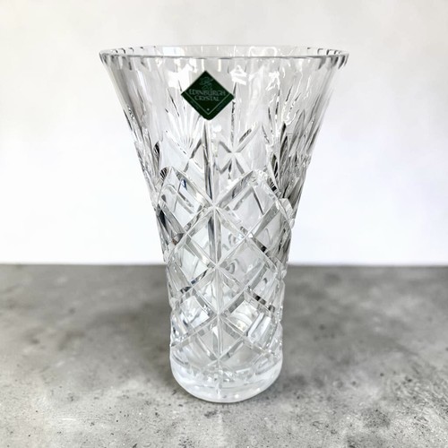 Vintage edinburgh crystal vase - edinburgh,