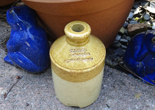 Antique stoneware flagon - stoneware, flagon-t