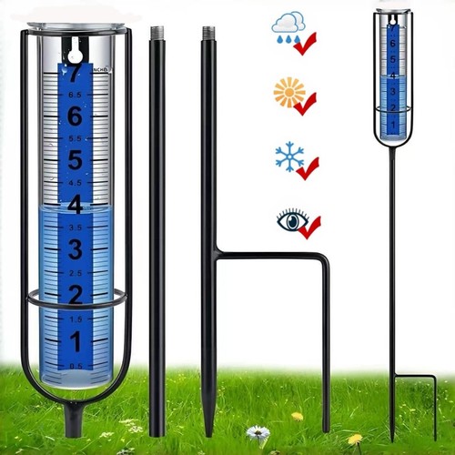 Rain gauge outdoor with stake - rain,