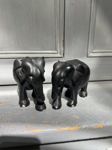 Pair antique ebony - pair,