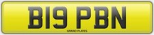 BIG REG B19 PBN NUMBER PLATE