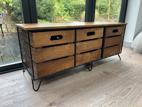 Mango wood drawer industrial - mango,