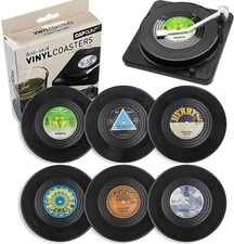 Set of 6 Vinyl Record Coaster