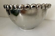 Vera Wang Wedgwood Silver Plated Snack Candy Trinket Bowl Beaded Hobnob Rim