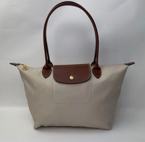 Longchamp tote handbag white - tote, handbag-white