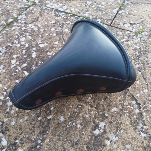 Vintage leather bicycle seat - vintage,