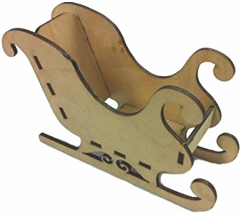 Wooden laser cut santa - laser,