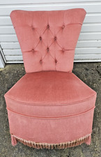 Vintage Pink Velour Button