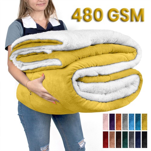 Large sherpa fleece blanket - sherpa,