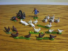 britains vintage farm toys animals lot of Turkeys, Geese, Ducks & Chickens.