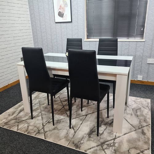 Dining table and chairs - table,