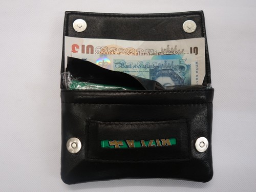 Leather tobacco pouch - tobacco,