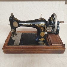 Vintage Singer 128k Hand Crank Sewing Machine Antique 1914 Clydebank Scotland