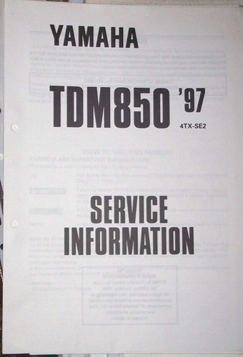 Yamaha tdm850 service - tdm850,