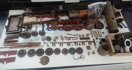 Live steam locomotive - steam, parts