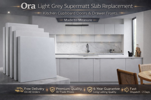 Light grey matt slab - grey,