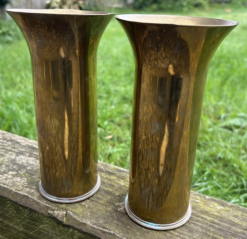 Ww1 trench art brass - trench, shell