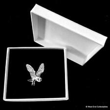 Barn Owl Silver Pewter Pin