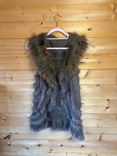 Brown/Grey Rabbit Fur Gilet