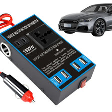 1500W Van Car Power Inverter 12V to 240V Converter UK Plugs USB Slots Sin Wave