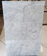 BIANCO CARRARA POLISHED MARBLE 30.5 x 61cm SLABS IN A JOB LOT OF 6  SQ.METERS.
