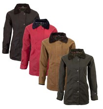 Walker & Hawkes Ladies Antique Wax Jacket Country wear Hunting Waxed Long Coat