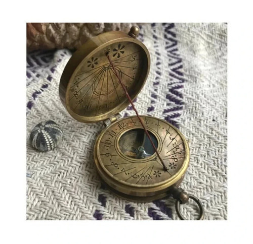 Antique solid brass pocket - antique,