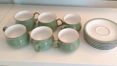Denby regency green cups and - 6,