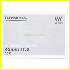 Manual for Olympus M Zuiko