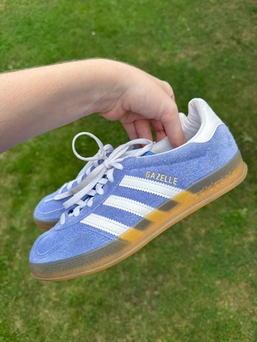 Adidas blue gazelle trainers - blue,