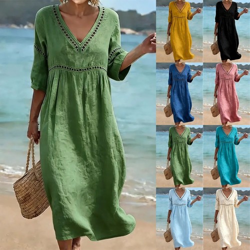 Women neck cotton blend - women's, v
