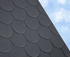 SCALLOPED Felt Roofing Shingles | Shed Roof Shingles | BLACK 5 TAB | 2.42m2/pack