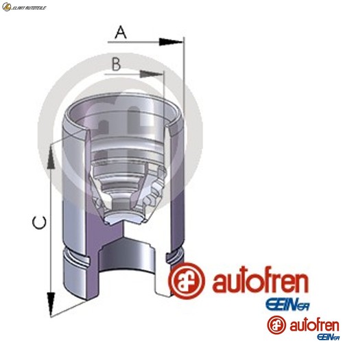 Piston brake caliper - piston, d02589