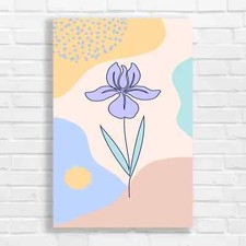 Minimalist Floral Botanical Canvas Print Large Picture Wall Art
