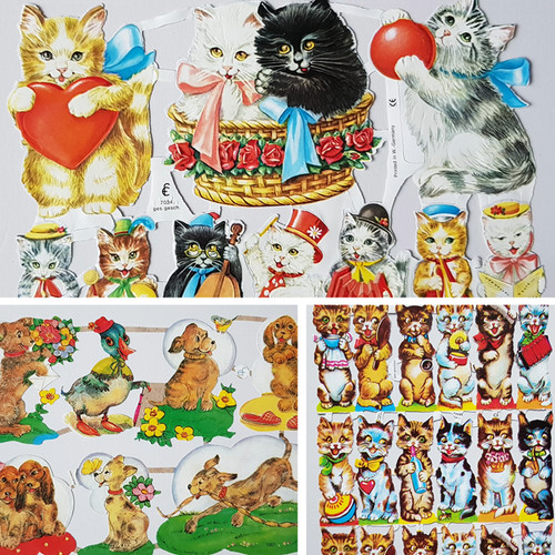 Cat dog vintage - vintage, style