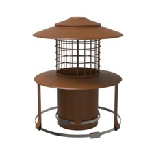 Terracotta Pot Hanging Cowl with Bird Guard Mesh Rain Cap Flexible Flue Liner