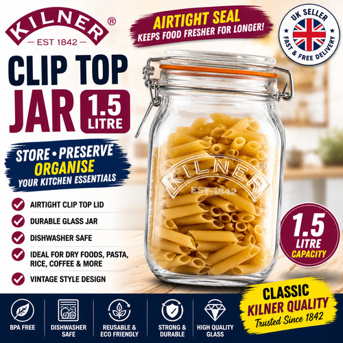 Kilner clip top jar - clip, 1.5