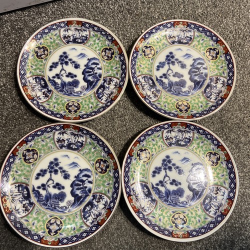 Japanese imari plates - x4,