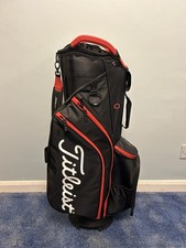 Titleist Golf Cart 14 Bag Black Red Trolley