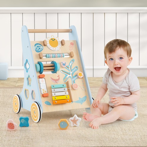 Wooden baby push walker - wooden,