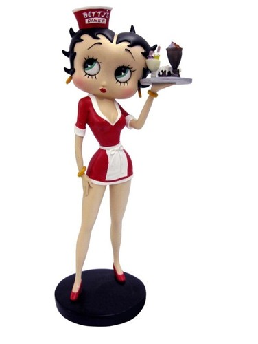 Betty boop diner waitress red - betty, waitress,