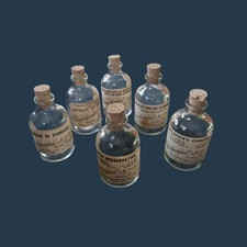 Antique Victorian Apothecary Bottles – Set of 6 | Claud Manfull Botanic Pharmacy