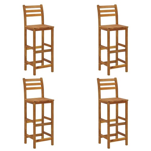 Wooden bar stools set chairs - wooden,