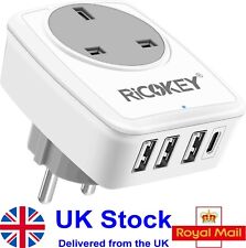 Travel Adapter UK to EU Europe