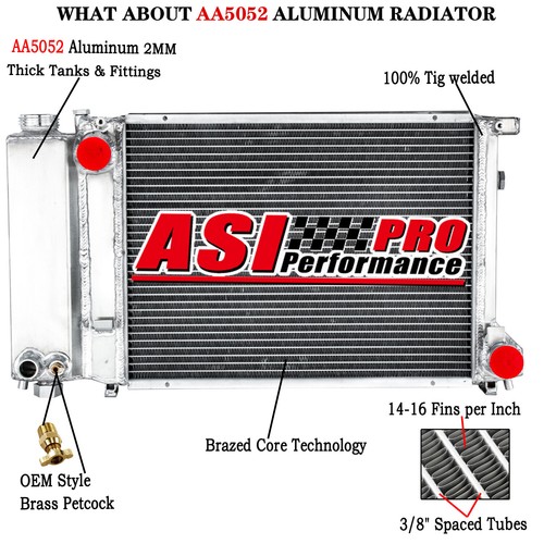 Row aluminum radiator fit - row,