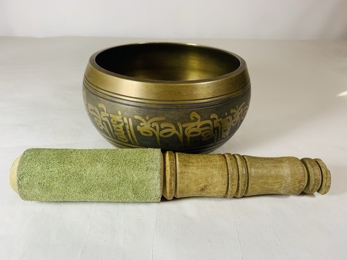 Tibetan singing bowl brass - tibetan,