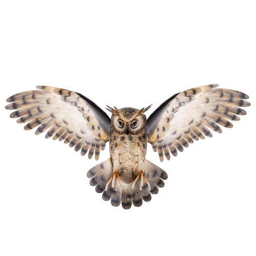 Large metal owl wall - metal,
