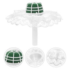  4 Pcs Flower Lace Skirt Bridesmaid Handle Bouquet Holders for Wedding